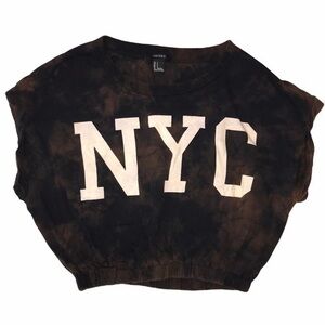 Custom Bleached Forever 21 NYC Crop Top